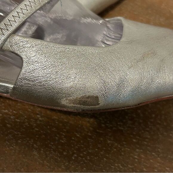 Vince Bernice Metallic Slip On Slingback Flat Shoes - Picture 10 of 16